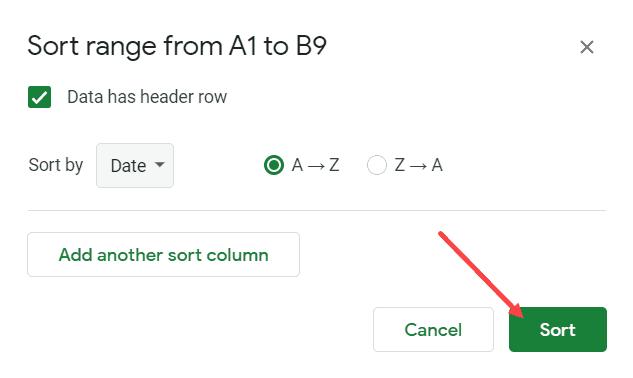 Cách lọc dữ liệu theo thời gian trong Google Sheets